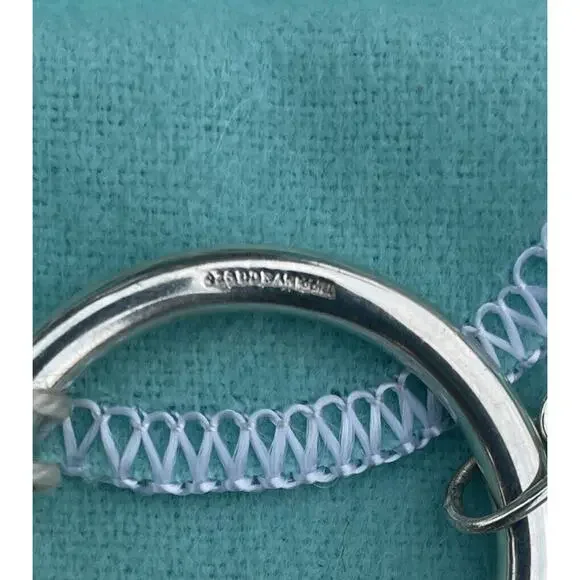 Vintage Tiffany Co. Sterling Silver Puffy Heart Ball Screwball Key Ring Keychain - Picture 13 of 16